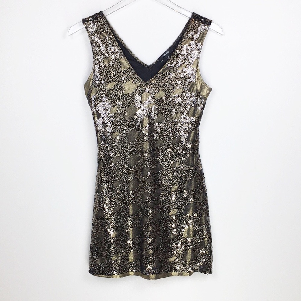 Express Sequin Short Cocktail Party Dress